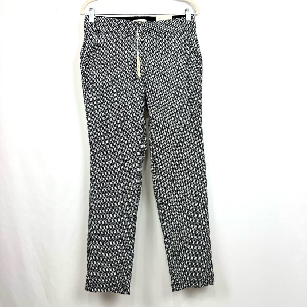 Max Studio NWT Women’s L Pull On Trousers High Rise Ankle Slim Leg Woven Stretch